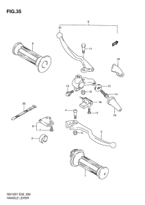 GN125 Рулевой рычаг