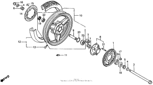 VFR750F Переднее колесо