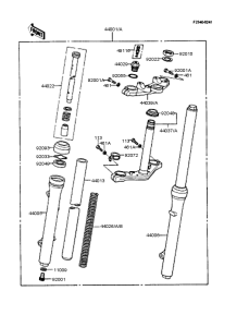 KX60 Передняя вилка