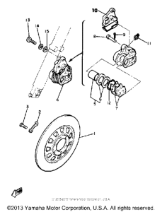 XJ550RH Front brake-caliper