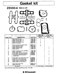 KZ1100 Комплект прокладок
