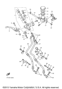 YZF600RMC Главный тормозной цилиндр