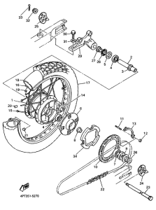 XT600E Переднее колесо