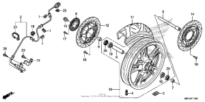 NSA700 Переднее колесо