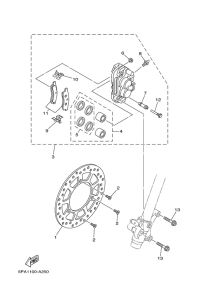 YZ85R Передний суппорт