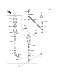 KMX125 Задний торм цилиндр