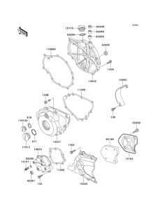 KLE500 Крышки двигателя