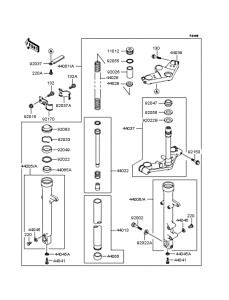 EX250 Передняя вилка