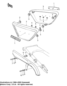 KZ200 Крышка боковая / защита цепи