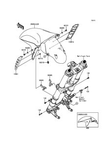 ZX1400 Крыло переднее