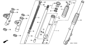 CD250 Вилка передней оси