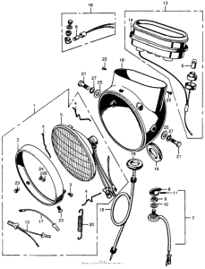 CB77 Headlight + speedometer