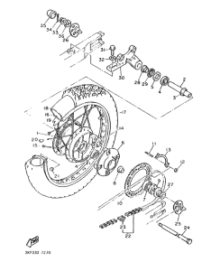XT600H (33KW) Переднее колесо
