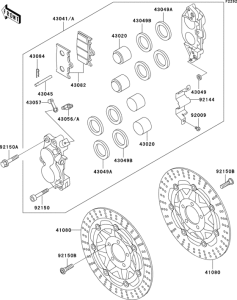 ZX1100 Передний тормоз