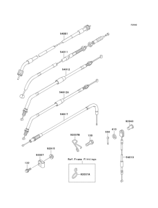 KL650 Тросы управления
