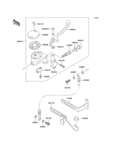 VN800 Передний тормозной цилиндр
