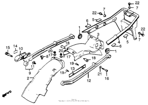 CB650SC Задний бампер