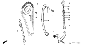 NX125 Цепь грм / натяжное устройство