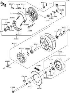 VN800 Задняя ступица колеса