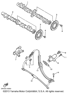 FZR600RL Цепь механизма газораспределения