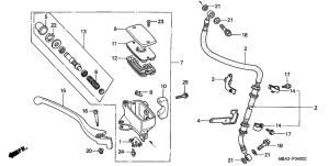 VT750C2 Fr. brake master cylinder