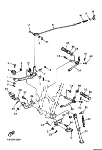 XT600 Stand. footrest
