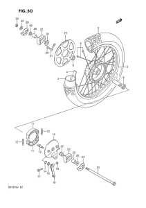 DR125 Rear wheel complete assy