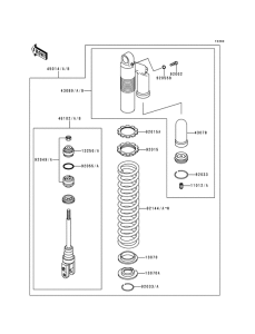 KX500 Абсорбер удавный в сборе задний