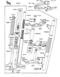 KZ1100 Вилка передней оси