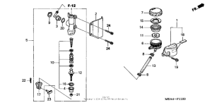 VTX1300S Задний тормозной цилиндр