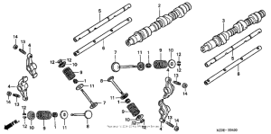 GL1500CD Распределительный вал и клапана
