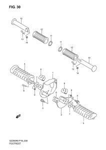 GZ250 Подножки