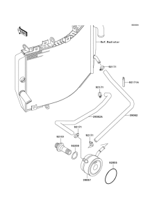 ZX600 Масляный радиатор