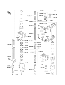KX125 Front fork(1 / 2)(kx125-h1)