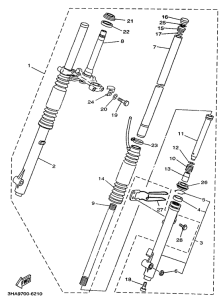 AG100 Передняя вилка