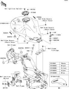 EX650 Топливный бак