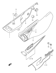DR125 Обтекатель задний
