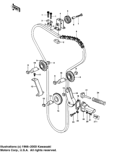 KZ1000 Цепь грм / натяжное устройство