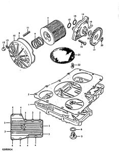 GS850 Oil pump - oil filter
