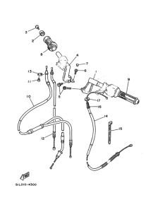 RZ350RR ｽﾃｱﾘﾝｸﾞﾊﾝﾄﾞﾙ. ｹｰﾌﾞﾙ