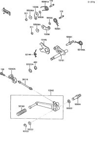 ZX1000 Механизм переключения передач