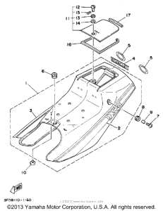 YSR50D Боковые обтекатели