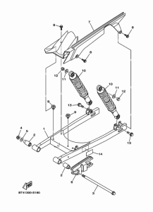 YS125-5C Rear arm & suspension