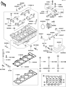 ZX400 Cylinder head(1 / 2)