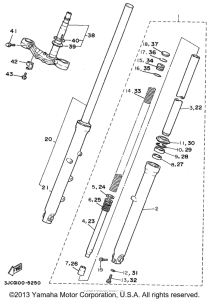 XV535GC Передняя вилка