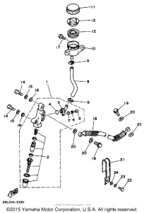 RZ350L Задний торм цилиндр