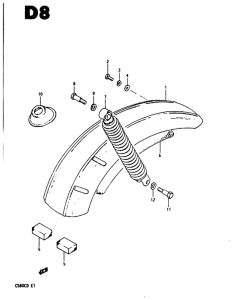 CS80 Rear fender - rear shock absorber