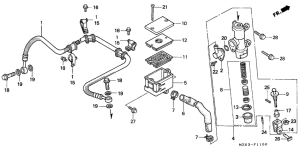 NTV650 Задний тормозной цилиндр