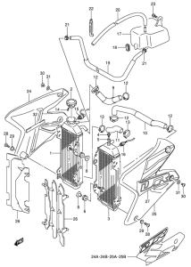DR-Z400 Радиатор