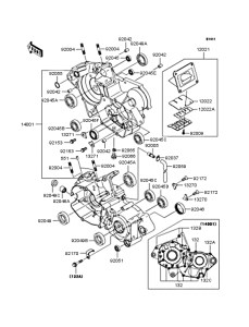 KX125 Картер двигателя